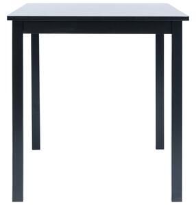 Matbord svart 114x71x75 cm massivt gummiträ