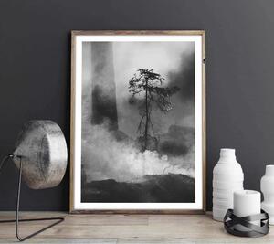 Forest fire - Monochrome poster - 30x40 2