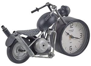 Bordsklocka Motorcykel-formad Metal Svart och Silver Vintage Beliani
