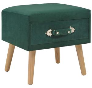 Sängbord 2 st grön 40x35x40 cm sammet