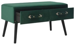Soffbord grön 80x40x46 cm sammet