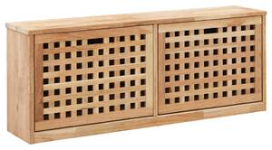 Skobänk 94x20x38 cm massivt valnötsträ