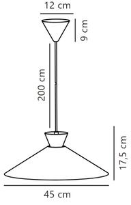 Nordlux - Ljuskrona med textilsladd DIAL 1xE27/40W/230V diameter 45 cm vit