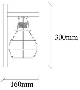 Vägglampa EREBOS 1xE27/40W/230V