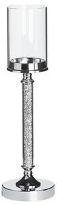 Ljusstake silver 48 cm ABBEVILLE Beliani