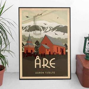 Åre - Art deco poster - A4