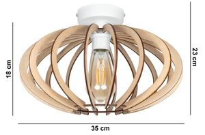 Fäst ljuskrona EARTH 1xE27/60W/230V vit/beige