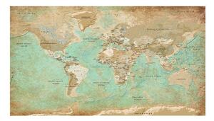 Fototapet XXL - Turquoise World Map II - 500x280