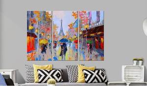Handmålad tavla - Rainy Paris - 60x40 cm