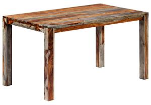Matbord grå 140x70x76 cm massivt sheshamträ