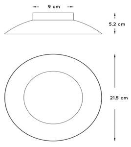 Lucide 79177/06/01 - LED Takbelysning FOSKAL LED/6W/230V 21.5 cm mässing