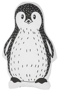 Prydnadskudde pingvin 32 x 48 cm svart/vit HAJDARABAD Beliani