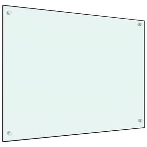 Stänkskydd vit 80x60 cm härdat glas