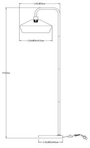 Lucide 10713/28/72 - Golvlampa YUNKAI 1xE27/60W/230V brun