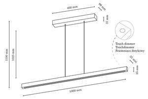 Spot-Light 1509674 - Dimbar LED-lampakrona med snöre SMAL LED/15W/230V