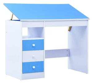 Skrivbord för barn lutbart blå och vit - Blå