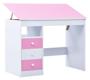 Skrivbord för barn lutbart rosa och vit - Rosa