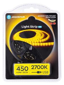 Aigostar - LED list 2m LED/4,9W/5V 2700K IP65 svart