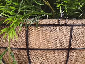 Konstgjord Hängande Växt Grön Syntetisk 150 cm Lång Konstväxt i Jute Korg Beliani