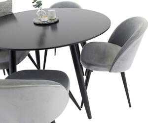 Matgrupp Plaza med stolarna Velvet