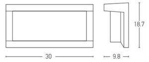 Zambelis E128 - Vägglampa för utomhusbruk 1xE27/18W/230V IP54 antracit