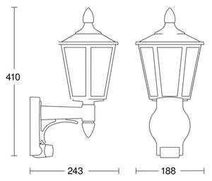 Steinel 617813 - Utomhus Väggbelysning med sensor L 15 1xE27/60W/230V IP44