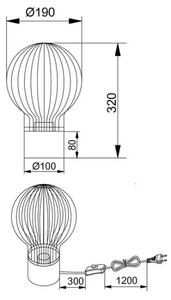 Reality - Bordslampa DAVE 1xE27/40W/230V