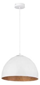 Ljuskrona med upphängningsrem DIAMENT 1xE27/60W/230V diameter 35 cm vit /koppar