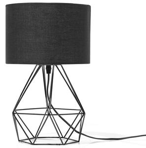 Bordslampa i Svart Modern Unik Lampfot Beliani