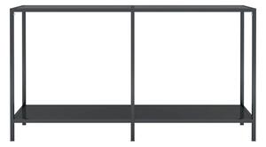 Konsolbord svart 140x35x75,5 cm härdat glas - Svart