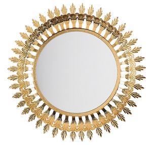 Spegel rund 60 cm guld VOREY Beliani