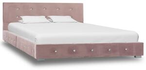 Säng med madrass rosa sammet 120x200 cm