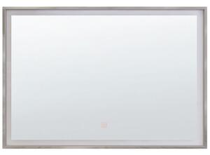 Spegel LED 80x60 cm silver ARGENS Beliani