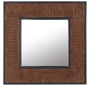 Spegel 60 x 60 cm mörkbrun BOISE Beliani