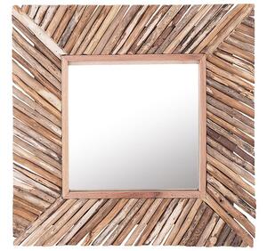 Spegel 60 x 60 cm ljusbrun KANAB Beliani