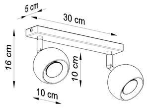 Sollux SL.0444 - Tak spotlight OCULARE 2xGU10/10W/230V