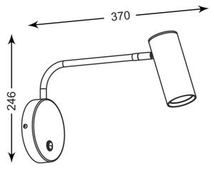 Zuma Line 20034-BK - Vägglampa TUBO WL 1xGU10/50W/230V svart