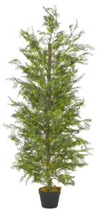 Konstväxt Cypressträd med kruka 150 cm grön