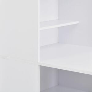 Barbord med skåp vit 115x59x200 cm