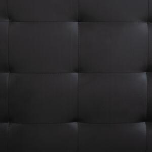 Sängram konstläder svart 200x180 cm