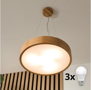 Brilagi - LED ljuskrona med textilsladd CARVALHO 3xE27/60W/230V ek diameter 47,5 cm