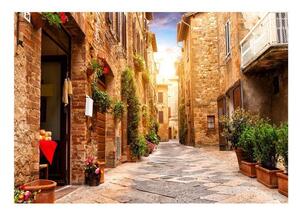 Fototapet - Colourful Street in Tuscany - 100x70