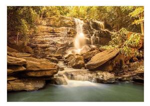 Fototapet - Sunny Waterfall - 400x280