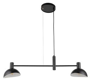 Ljuskrona med textilsladd ARTIS 2xE14/40W/230V svart