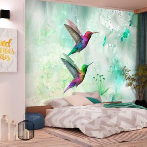 Fototapet - Colourful Hummingbirds (Green) - 100x70