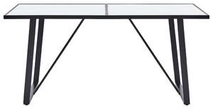 Matbord vit 160x80x75 cm härdat glas