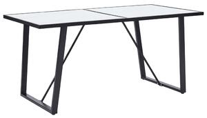 Matbord vit 160x80x75 cm härdat glas