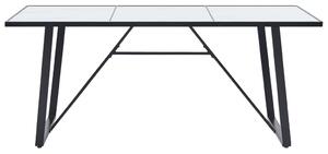 Matbord vit 180x90x75 cm härdat glas
