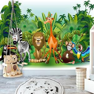 Fototapet - Jungle Animals - 100x70