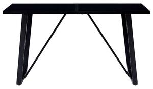 Matbord svart 140x70x75 cm härdat glas